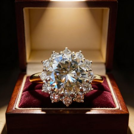 Exquisite 18K White Gold Ring with 1,86ct F/VVS Natural Diamonds CISGEM Lab Certified – 3.8g